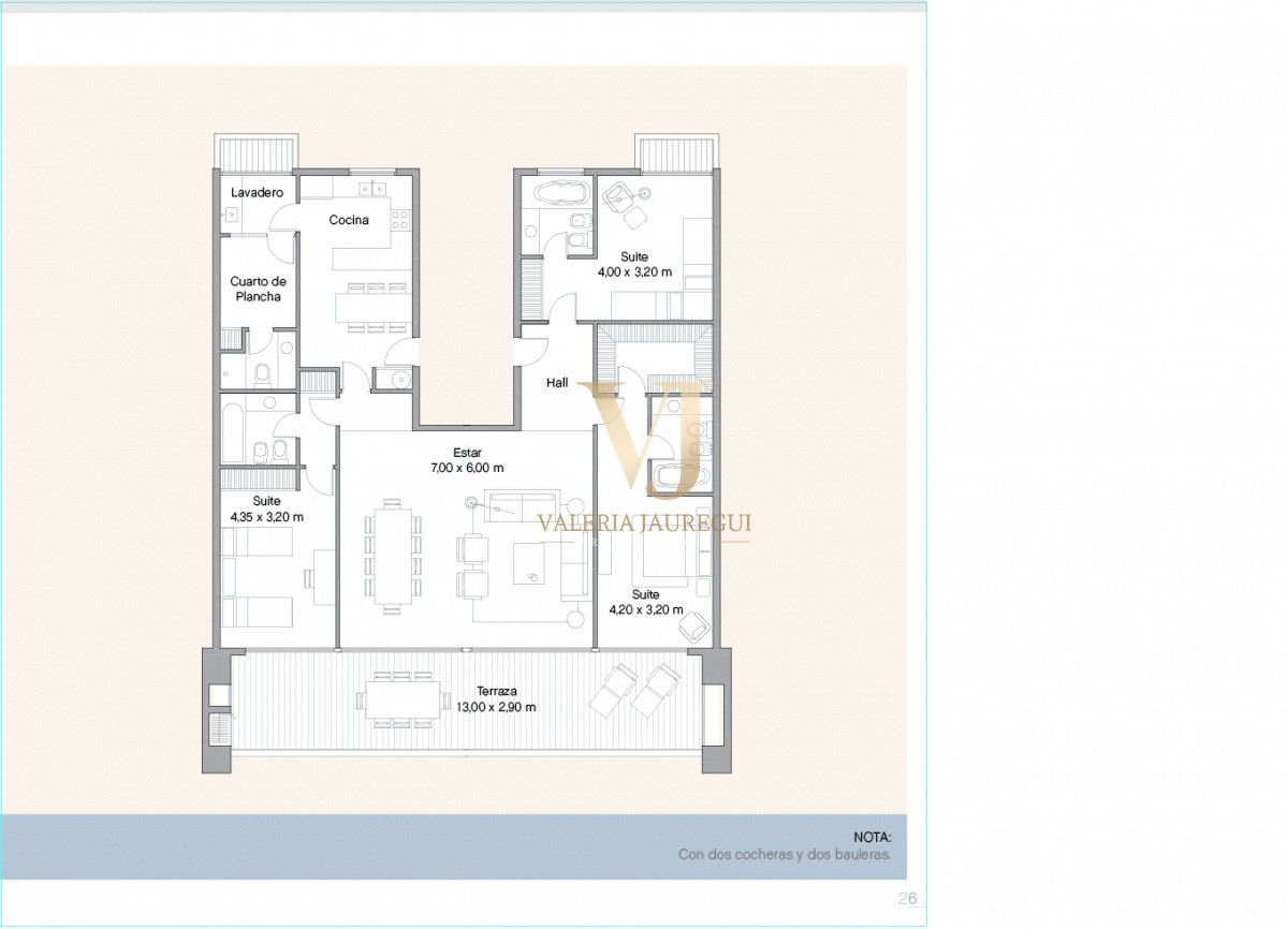 Apartamento ID.898 - Excelente y amplio departamento duplex en venta de 3 dormitorios mas dependencia con parrillero, Punta Ballena