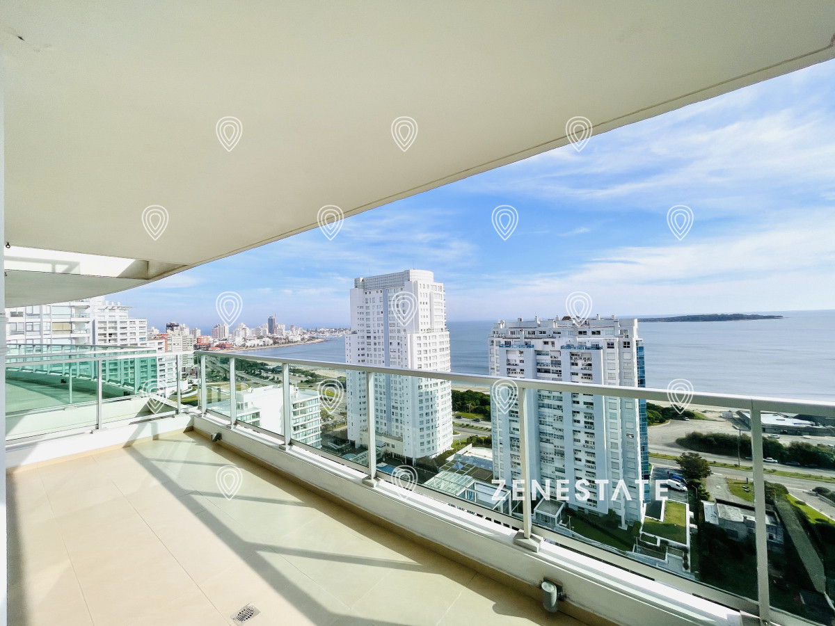 Apartamento de 2 Dormitorios, Vista al Mar y Parrillero en Playa Mansa, Venta - ZEN6678A