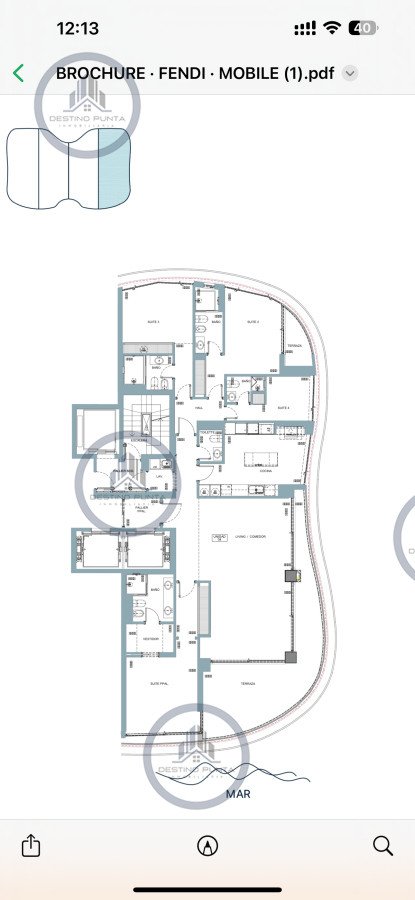 Apartamento ID.2287 - Exclusiva unidad de 4 dormitorios en suite en Fendi Chateu Playa Mansa Disponible Alquiler Anual