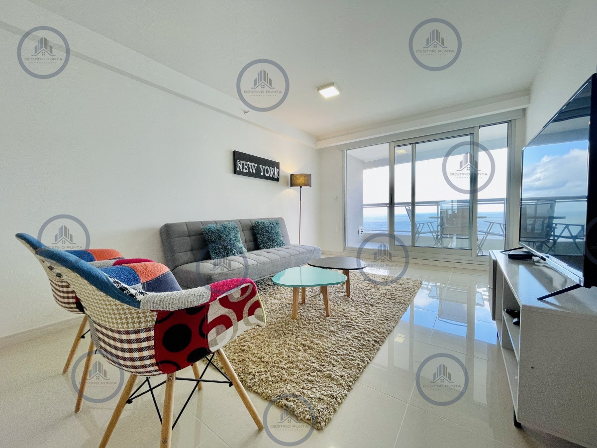 Apartamento ID.801 - Apartamento de 2 Dormitorios y Parrillero con Vista al Mar en Playa Brava, Look Tower