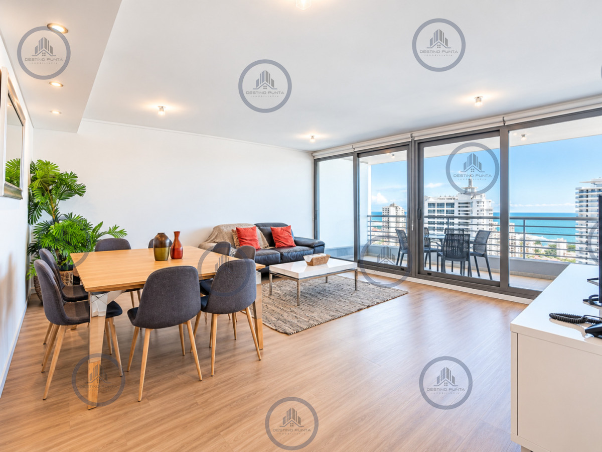Apartamento ID.3291 - Apartamento de 2 Dormitorios en Suite con Vista al Mar. Playa Mansa, Punta del Este