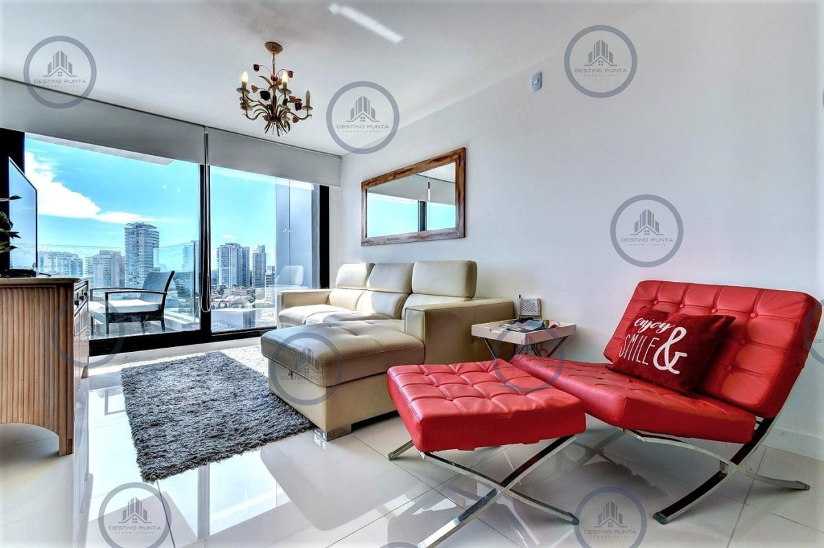 Apartamento ID.1457 - Venta y alquiler temporal de apartamento de dos dormitorios en edificio Art Tower, La Pastora, Punta del Este