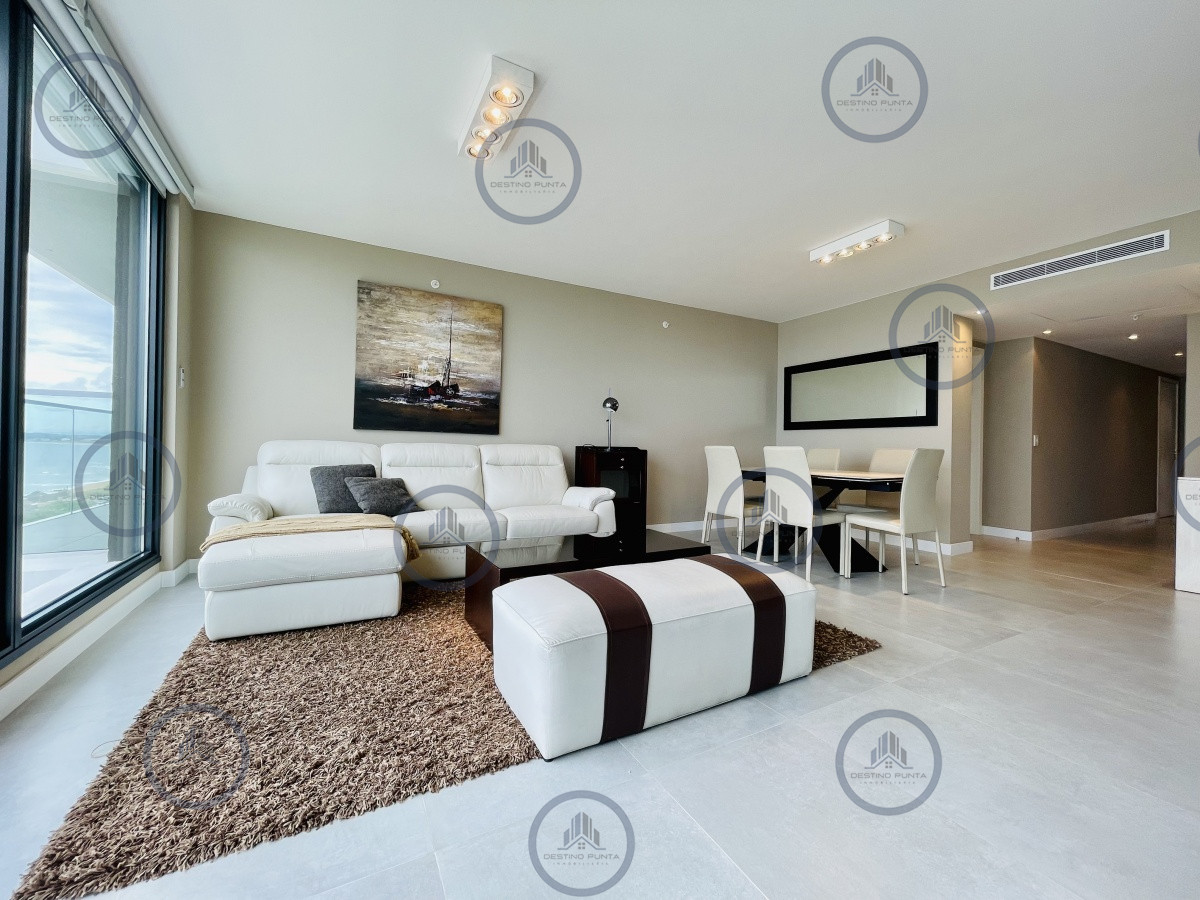 Apartamento ID.1122 - Venta y Alquiler Anual Moderno Apartamento de 2 Dormitorios en Torre Venetian sobre Playa Mansa