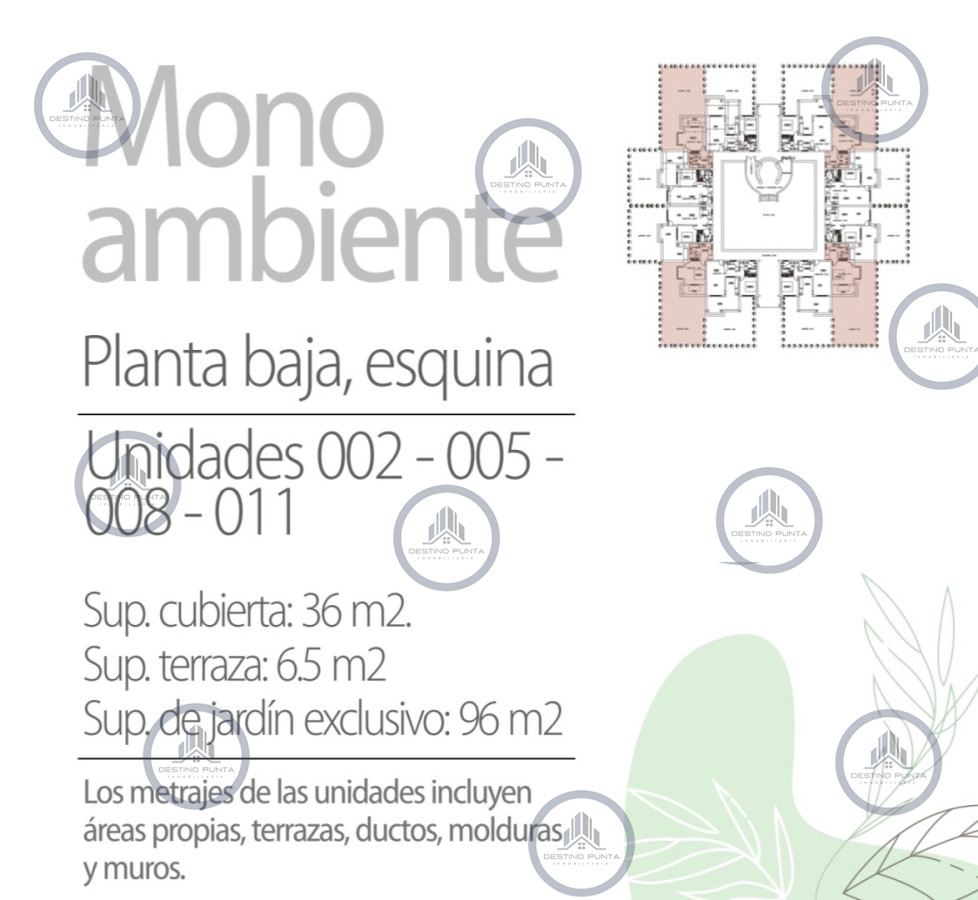 Apartamento ID.3050 - Forest Lagoon en complejo Solanas Green Park apartamento mono ambiente OPORTUNIDAD 