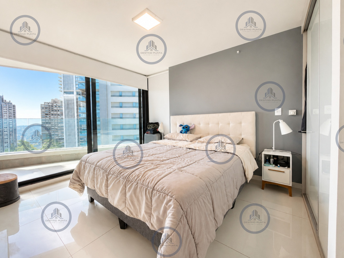 Apartamento ID.726 - Alquiler Anual, Apartamento Moderno de 1 Dormitorio en Torre con servicios, Punta del Este 