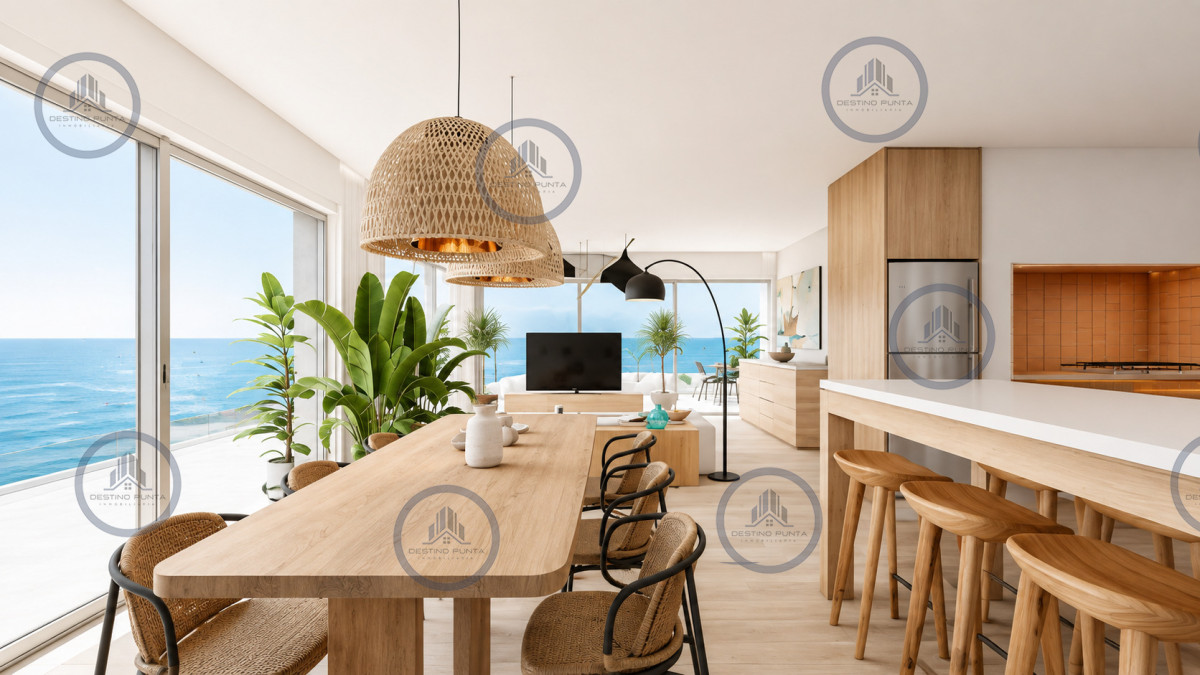 Apartamento ID.2985 - Penthouse de 3 Dormitorios con Barbacoa en Primera Línea del Mar, Playa Brava Punta del Este