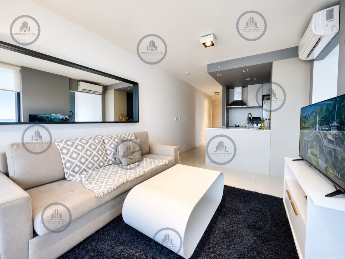 Apartamento ID.726 - Alquiler Anual, Apartamento Moderno de 1 Dormitorio en Torre con servicios, Punta del Este 