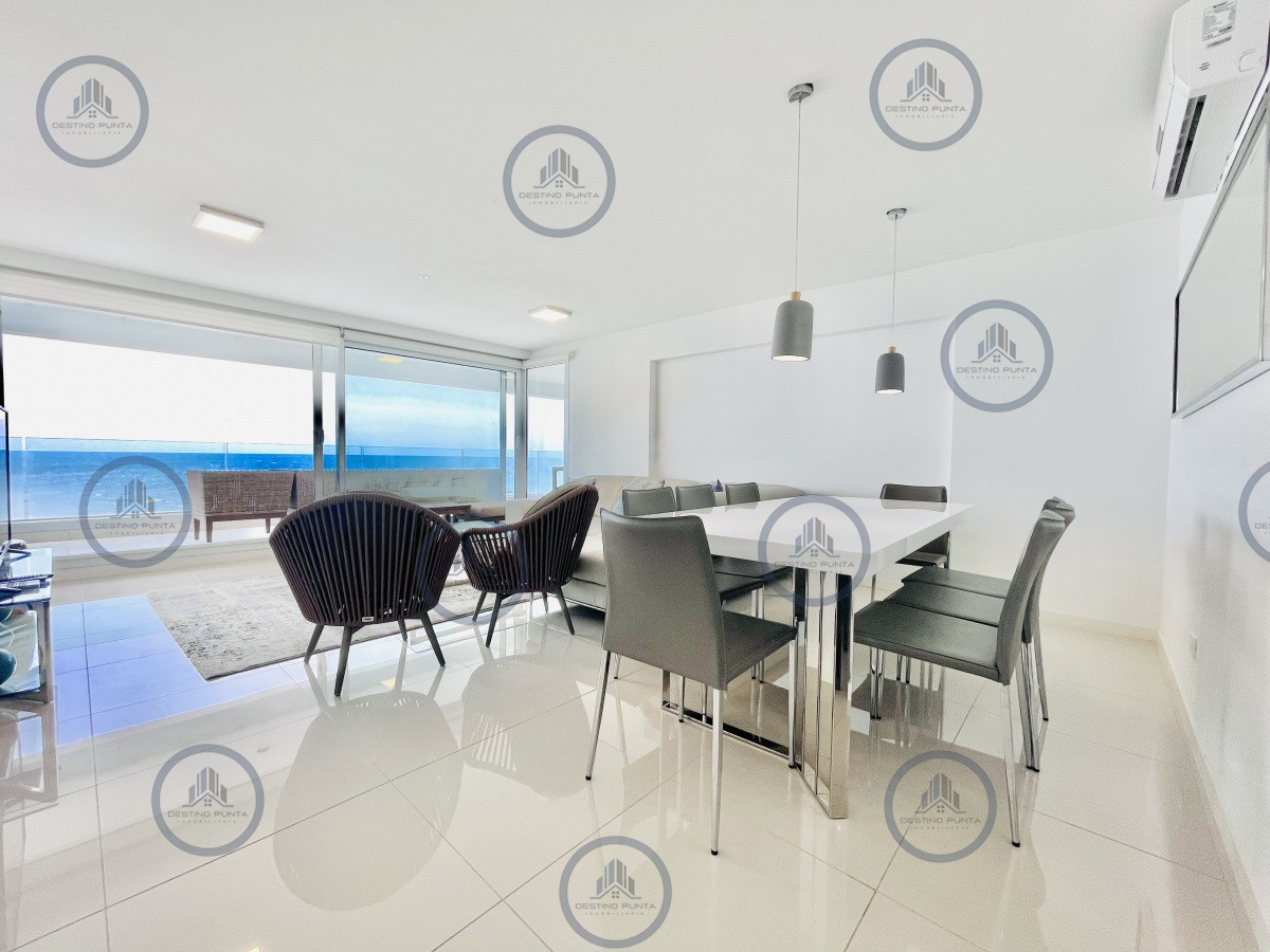 Apartamento ID.304 - Apartamento de 3 Dormitorios y Parrillero Frente al Mar, Playa Mansa