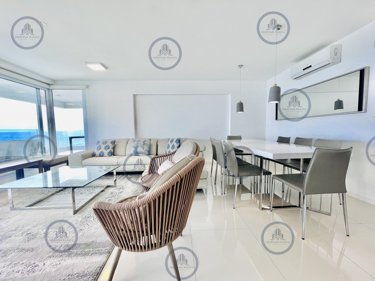 Apartamento ID.304 - Apartamento de 3 Dormitorios y Parrillero Frente al Mar, Playa Mansa