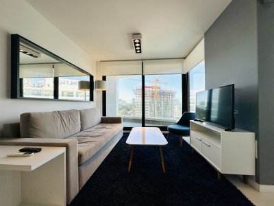 Moderno apartamento de 1 dormitorio en alquiler anual, torre con servicios varios, La Pastora Punta del Este
