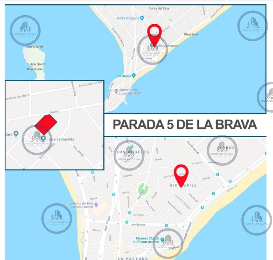 Espectacular Terreno Ideal para la Construcción de Edificio en Playa Brava, a una cuadra del Mar — fotografía 1