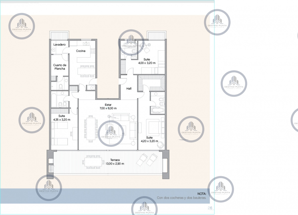 Apartamento ID.1192 - Venta y alquiler de apartamento de dos dormitorios con parrillero de uso exclusivo en Punta Ballena