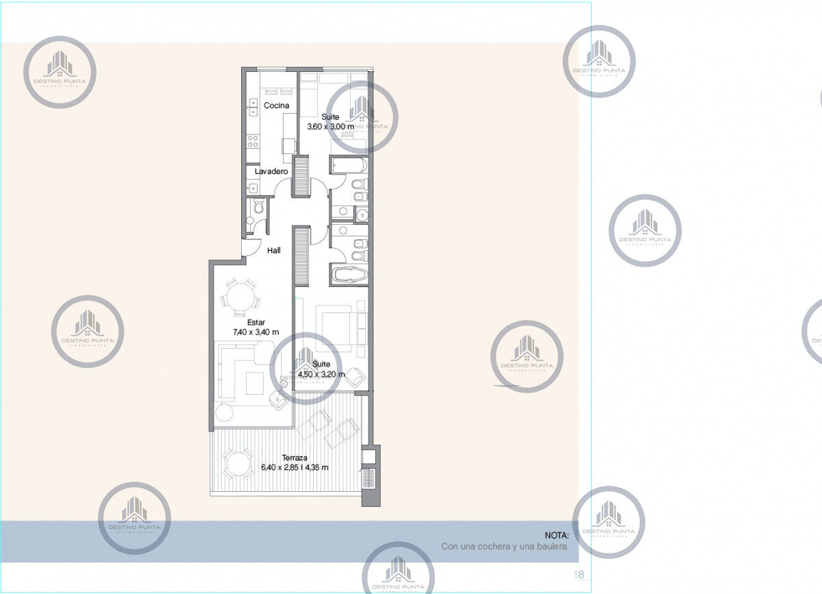 Apartamento ID.1192 - Venta y alquiler de apartamento de dos dormitorios con parrillero de uso exclusivo en Punta Ballena