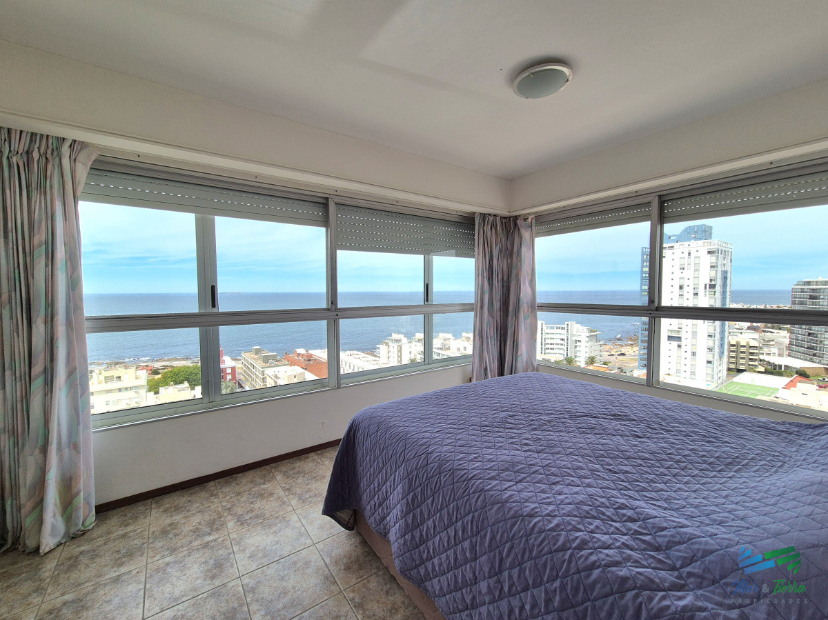 Apartamento ID.5179 - Apartamento piso alto 3 dormitorios terraza garage con vista al mar Península Punta del Este