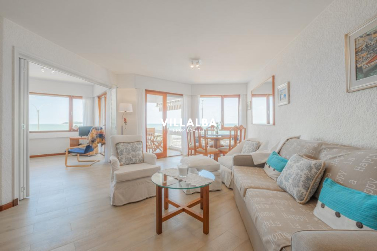 Apartamento ID.4144 - Apartamento 2 dormitorios Vista infinita al mar primera líneA con garage Playa Mansa Punta del Este