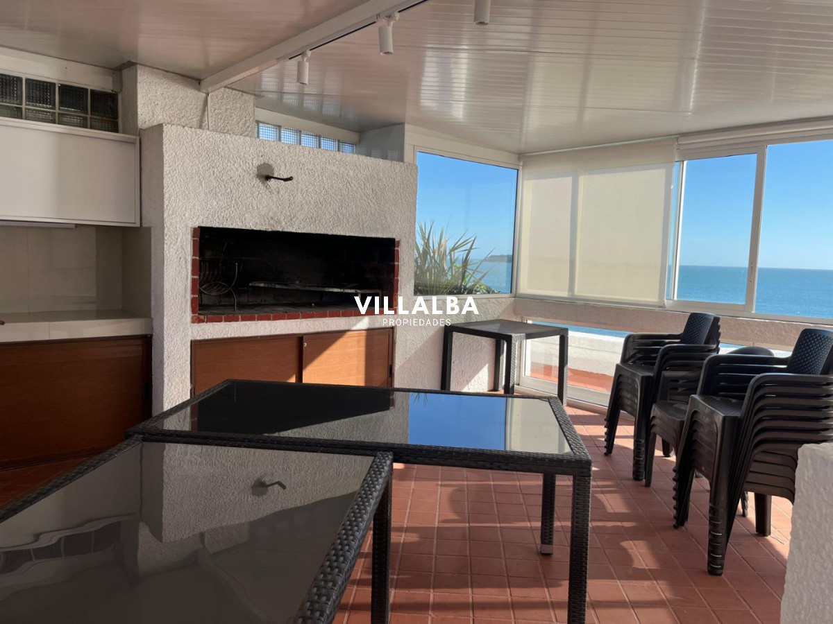 Apartamento ID.4144 - Apartamento 2 dormitorios Vista infinita al mar primera líneA con garage Playa Mansa Punta del Este