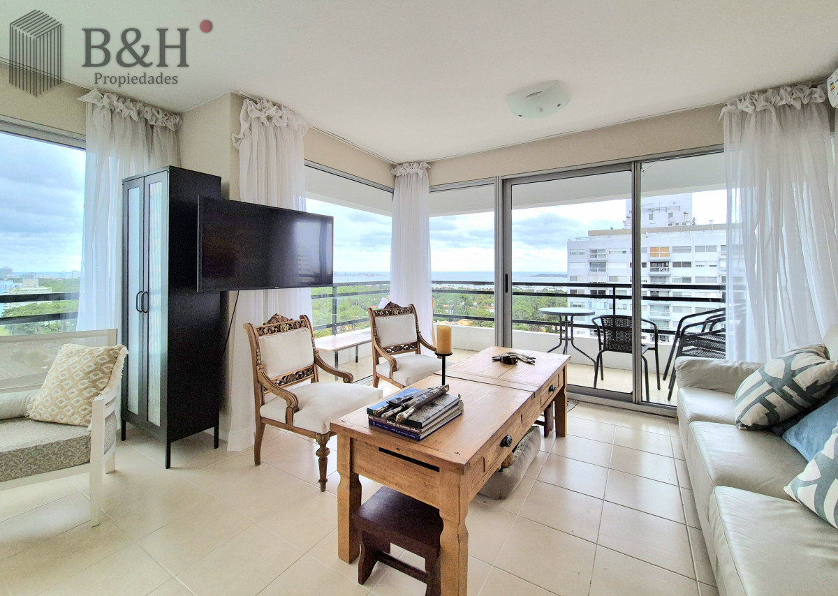 Apartamento ID.5256 - Oportunidad apartamento moderno piso alto 3 dormitorios 2 baños terraza con vista al mar garage venta Punta del Este Jardines del Country