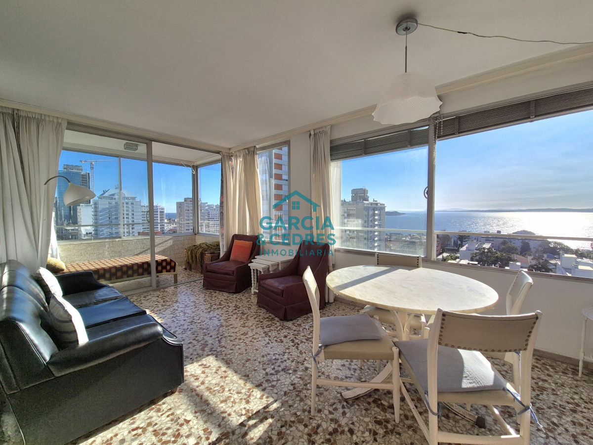 Apartamento ID.317 - Apartamento con vista al mar 2 dormitorios con garage en Península Punta del Este 