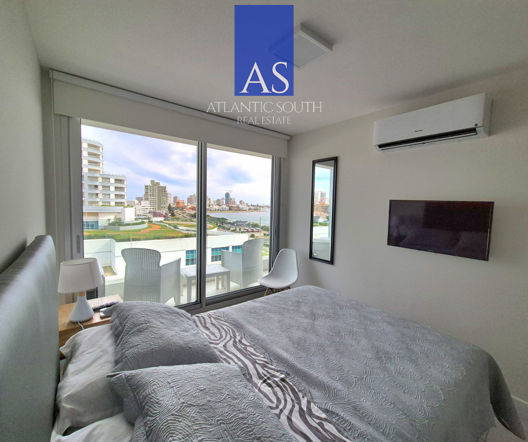 Apartamento ID.3942 - Apartamento a estrenar amoblado piso alto 1 dormitorio frente a Enjoy vista al mar terraza y garage Playa Mansa Punta del Este