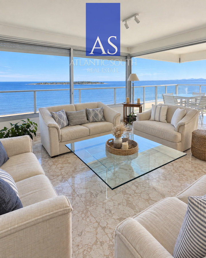 Apartamento ID.5117 - Apartamento en venta y alquiler, frente al mar, primera linea mansa, Punta del Este