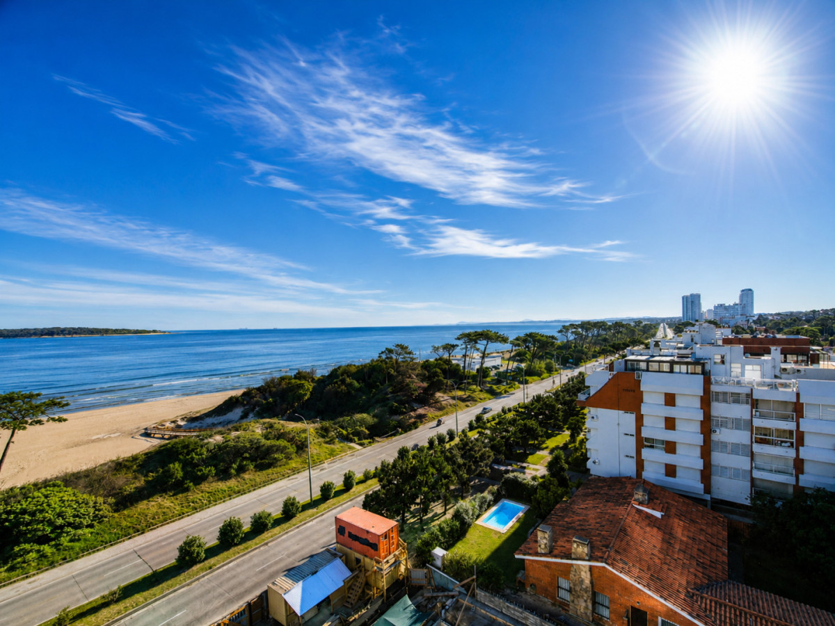 Apartamento de 1 dormitorio con vista al mar y espectaculares atardeceres en Playa Mansa