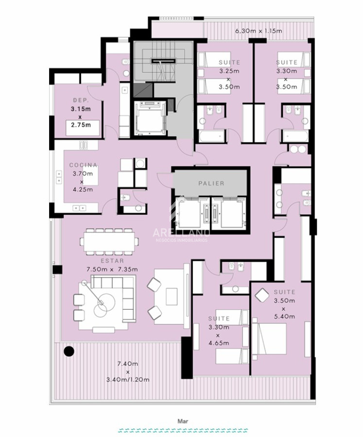 Apartamento ID.4436 - Venta apartamento 4 dormitorios 