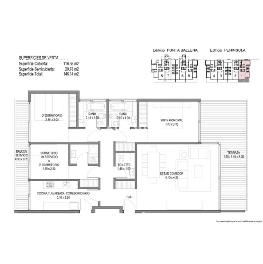 Apartamento ID.439 - Departamento venta en punta del este 