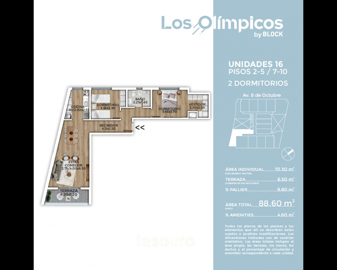 Apartamento ID.3761 - VENTA APARTAMENTO 2 DORMITORIOS - LA BLANQUEADA