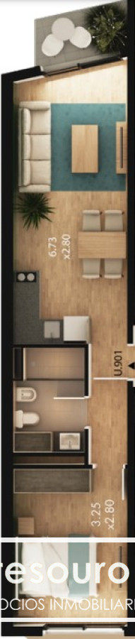 Apartamento ID.4376 - VENTA APARTAMENTO 1 DORMITORIO - PUERTITO DEL BUCEO