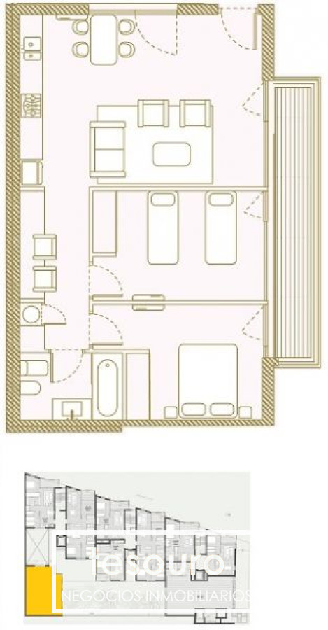 Apartamento ID.4126 - VENTA APARTAMENTO 2 DORMITORIOS - BARRIO SUR