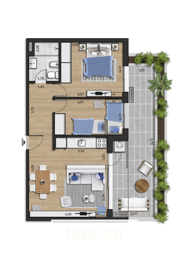Apartamento ID.3145 - VENTA APARTAMENTO 2 DORMITORIOS - TRES CRUCES
