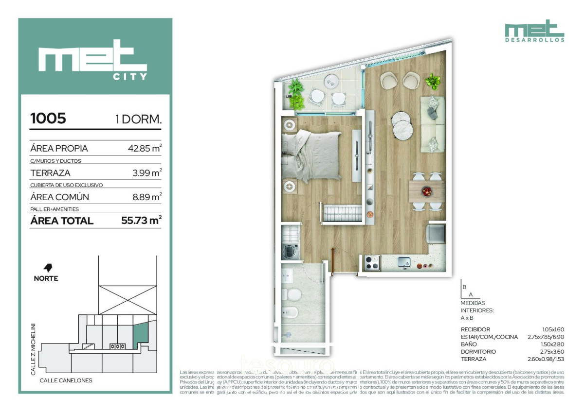 Apartamento ID.4333 - VENTA APARTAMENTO 1 DORMITORIO - CENTRO