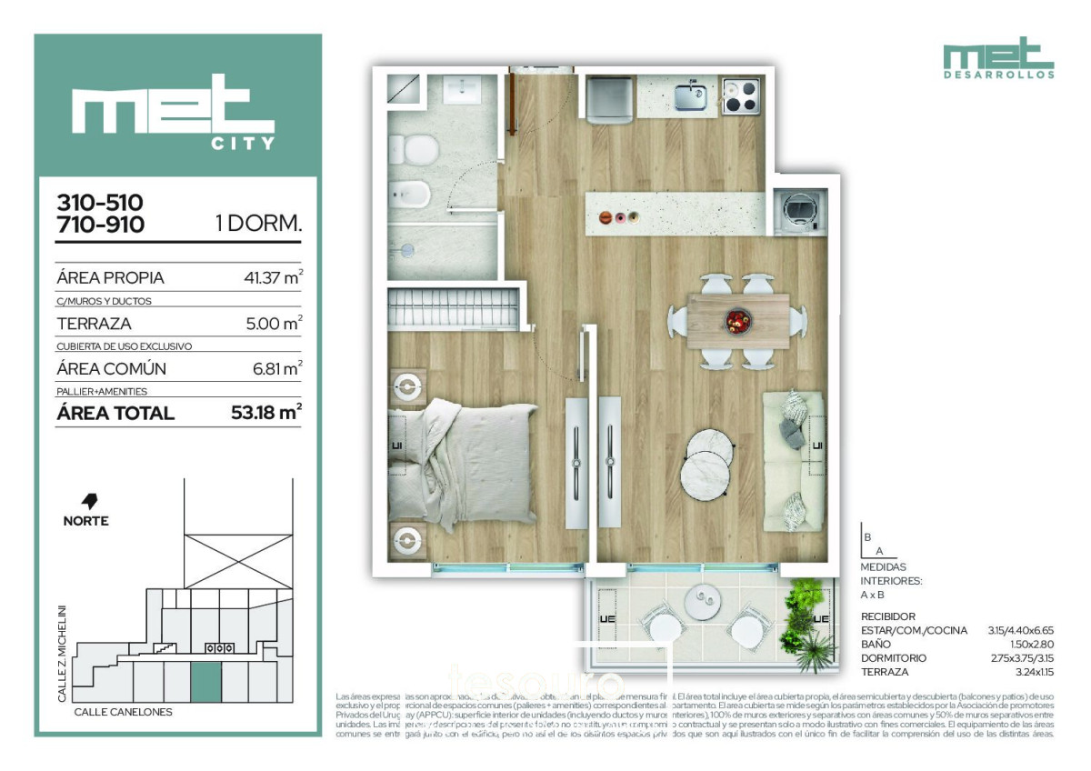 Apartamento ID.4328 - VENTA APARTAMENTO 1 DORMITORIO  - CENTRO