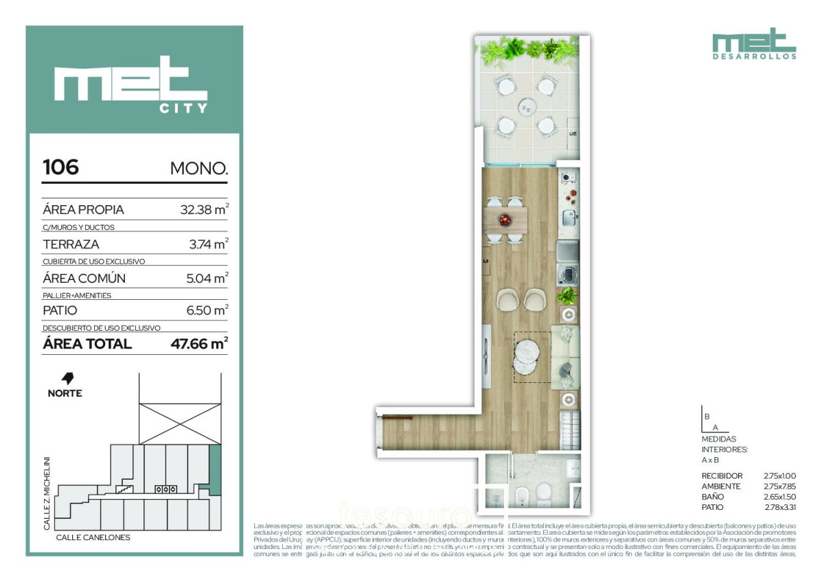 Apartamento ID.4302 - VENTA MONOAMBIENTE - CENTRO