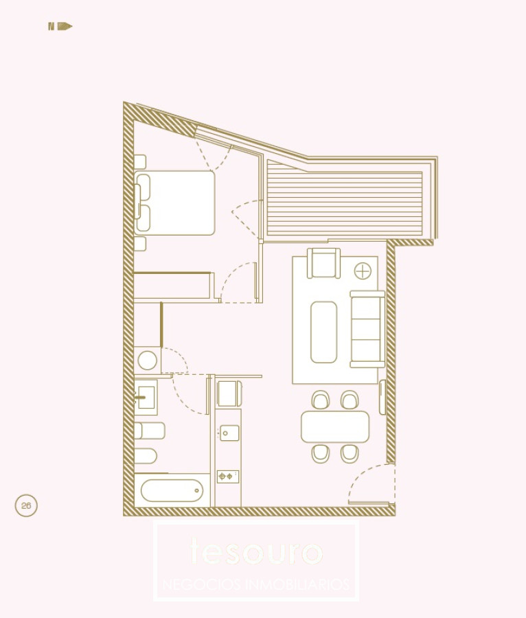 Apartamento ID.3088 - VENTA CON RENTA APARTAMENTO 1 DORMITORIO - BARRIO SUR