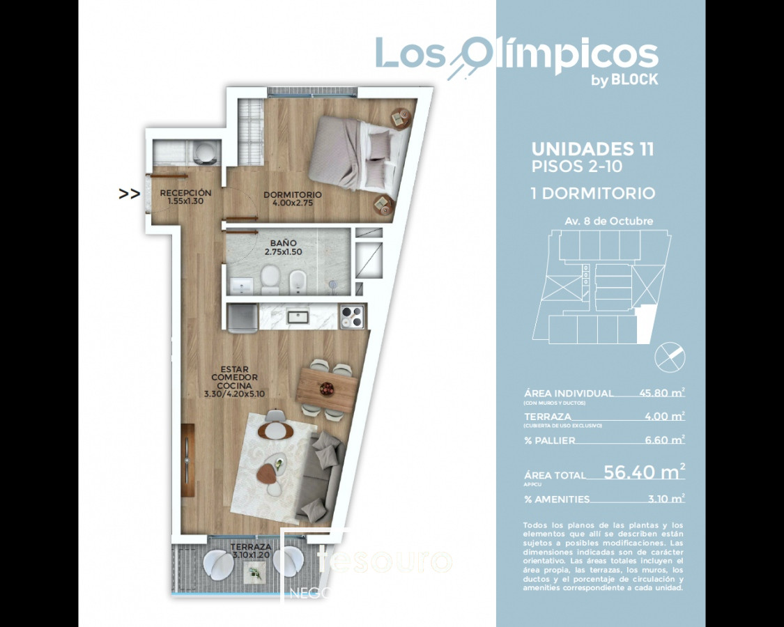Apartamento ID.3755 - VENTA APARTAMENTO 1 DORMITORIO - LA BLANQUEADA