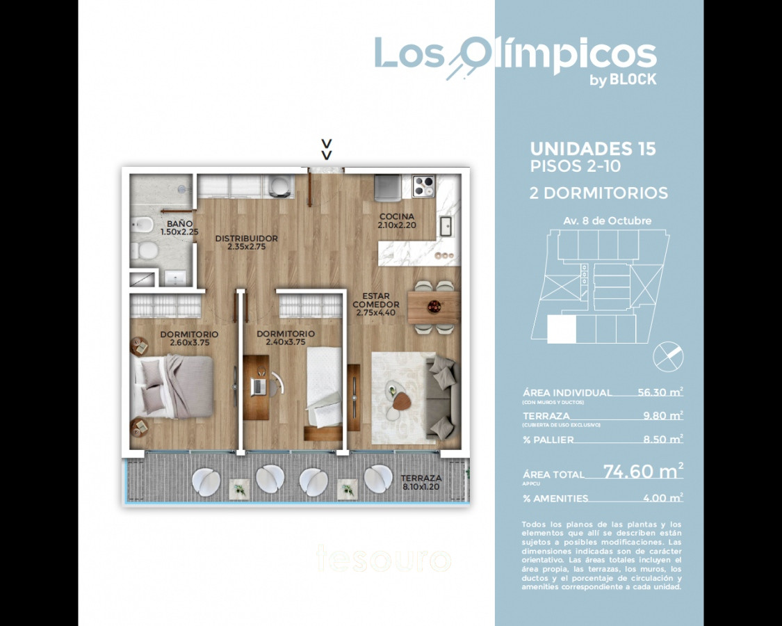 Apartamento ID.3750 - VENTA APARTAMENTO 2 DORMITORIOS - LA BLANQUEADA