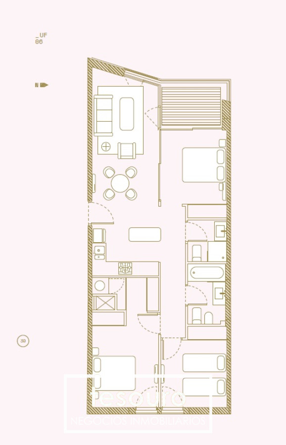 Apartamento ID.3091 - VENTA CON RENTA APARTAMENTO 3 DORMITORIOS - BARRIO SUR