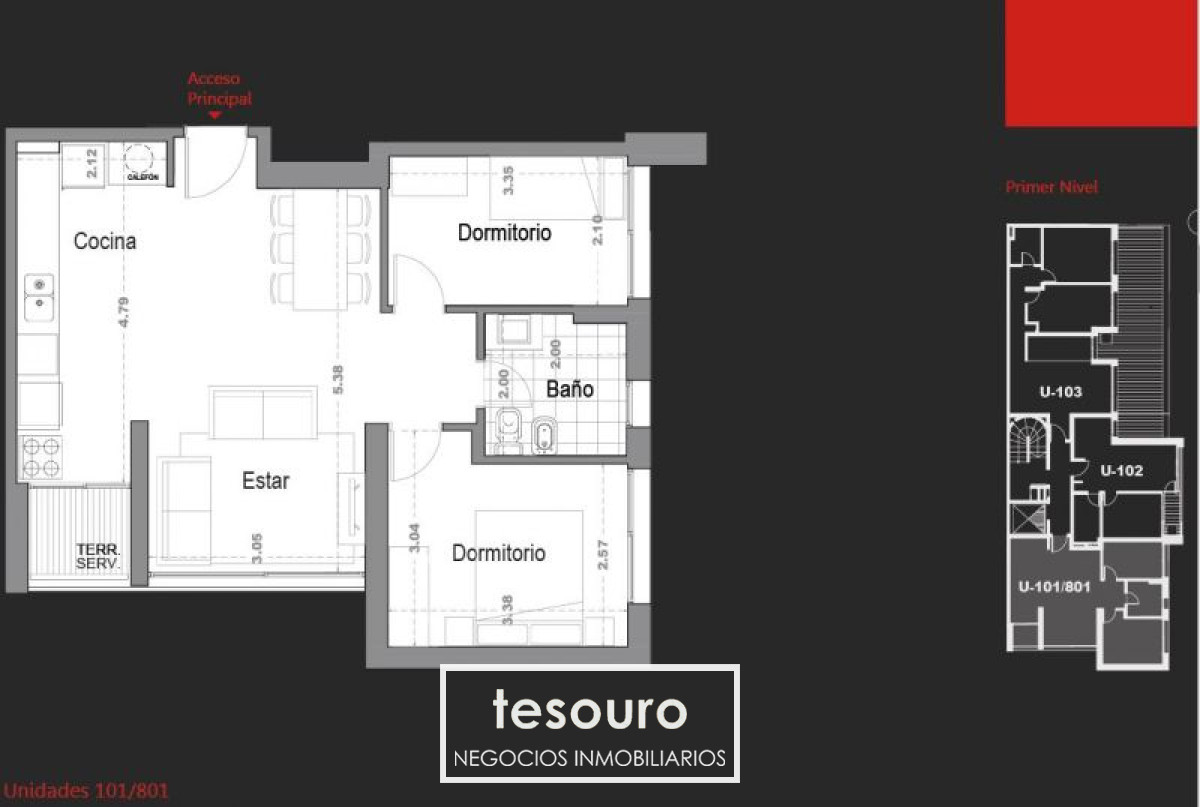 Apartamento ID.1300 - VENTA CON RENTA APARTAMENTO 2 DORMITORIOS - CORDON