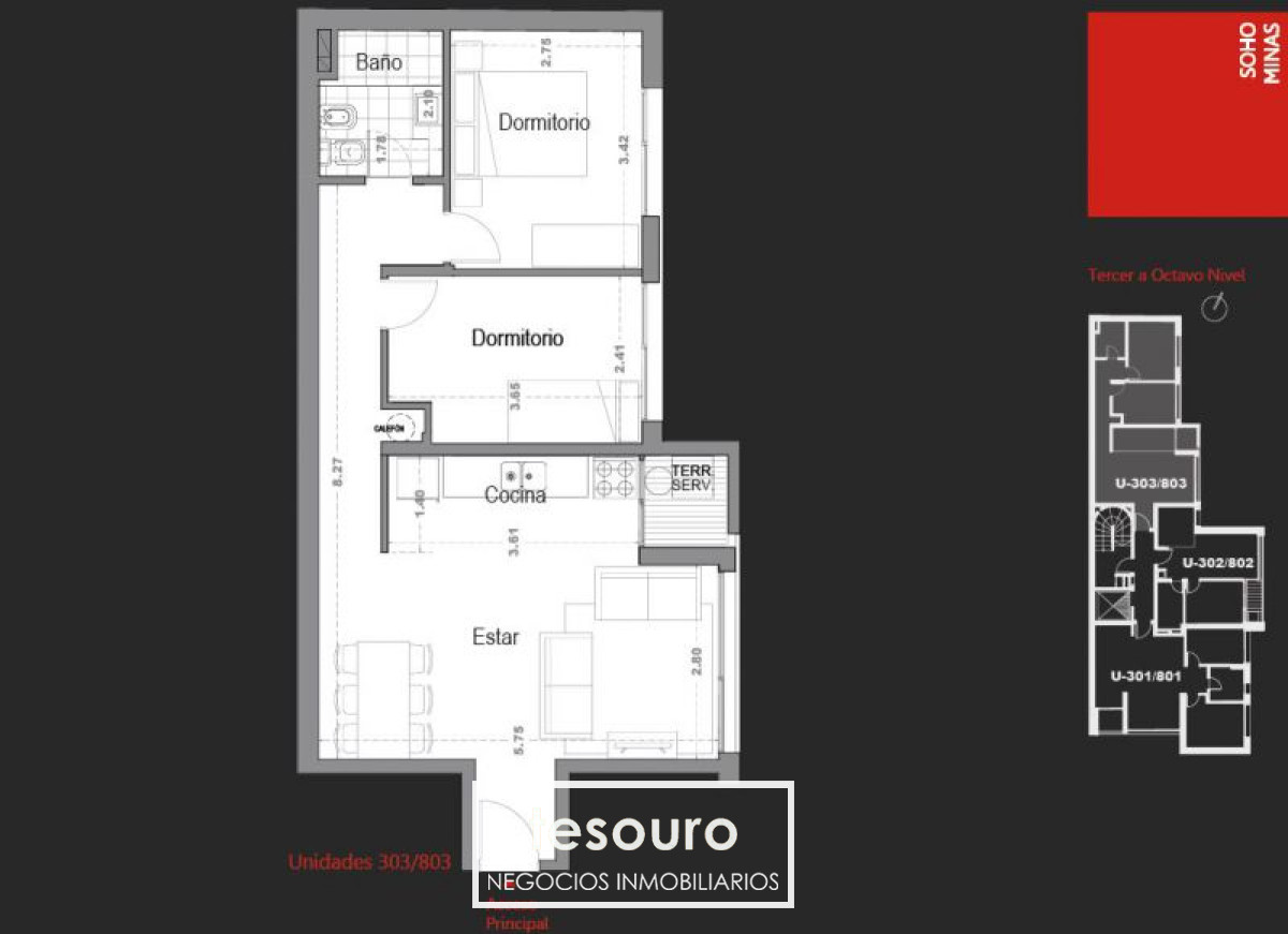 Apartamento ID.1308 - APARTAMENTO EN VENTA CON RENTA 2 DORMITORIOS - CORDON