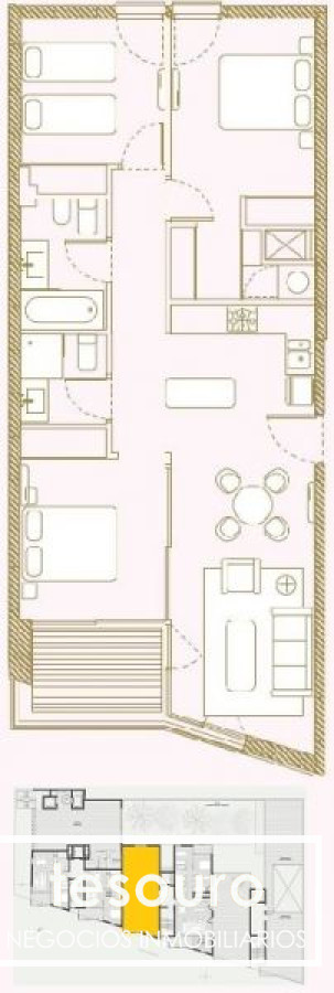 Apartamento ID.1619 - VENTA CON RENTA APARTAMENTO 3 DORMITORIOS - BARRIO SUR