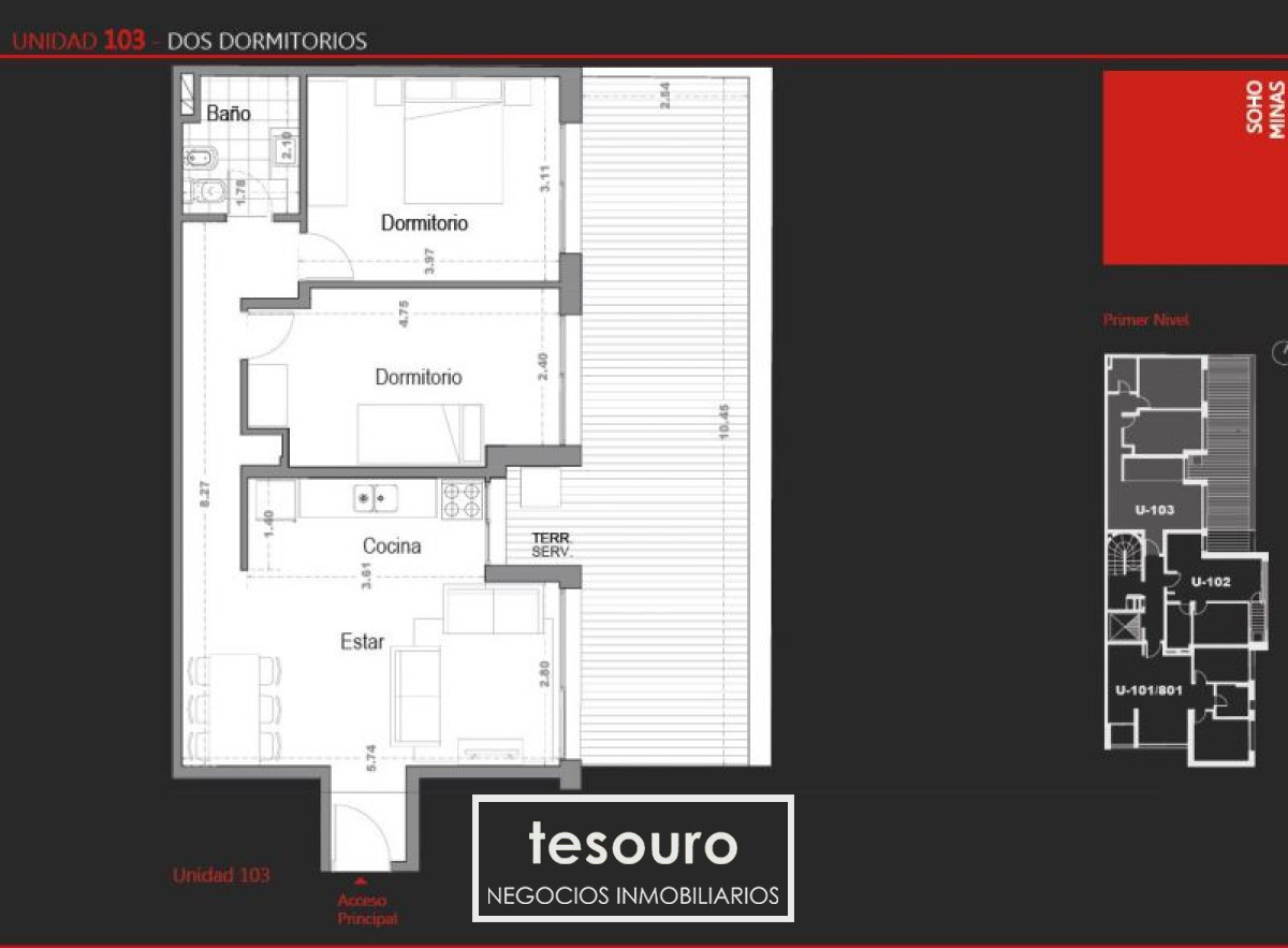 Apartamento ID.1919 - APARTAMENTO EN VENTA CON RENTA 2 DORMITORIOS - CORDON