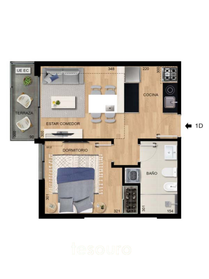 Apartamento ID.3166 - VENTA APARTAMENTO 1 DORMITORIO - MALVIN