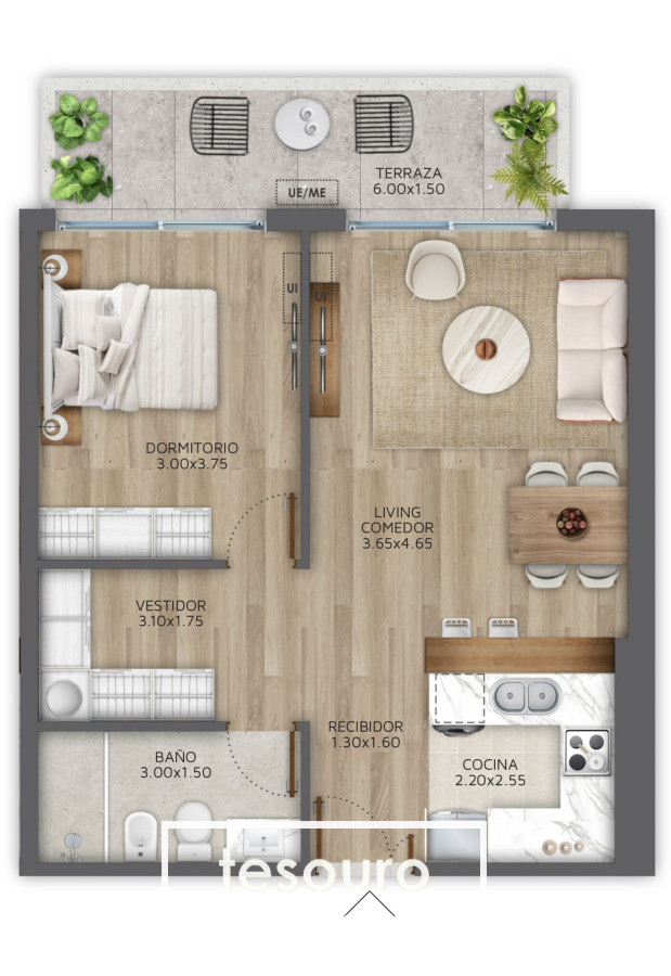 Apartamento ID.3928 - VENTA APARTAMENTO 1 DORMITORIO - POCITOS