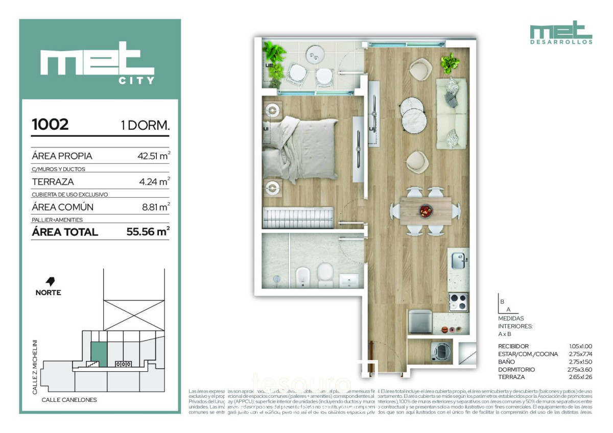 Apartamento ID.4330 - VENTA APARTAMENTO 1 DORMITORIO - CENTRO
