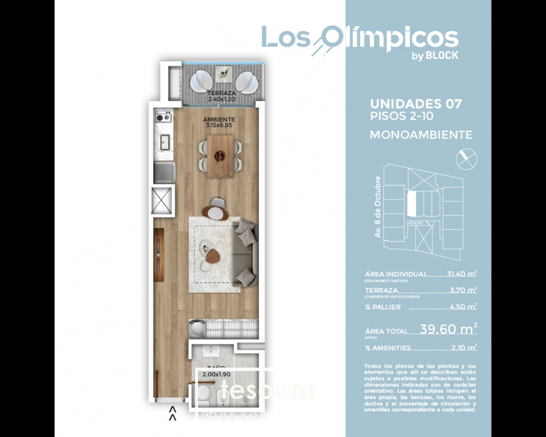 Apartamento ID.3792 - VENTA MONOAMBIENTE - LA BLANQUEADA