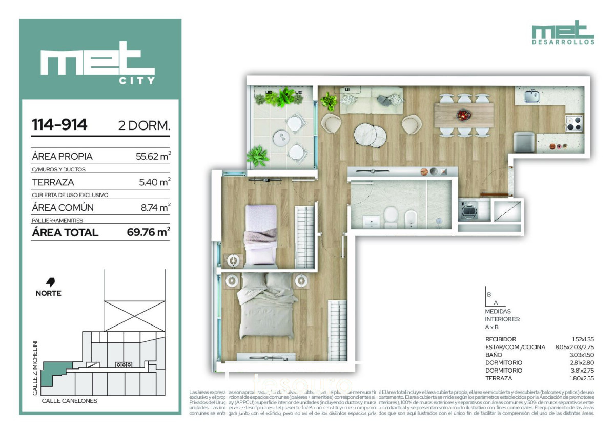 Apartamento ID.4336 - VENTA APARTAMENTO 2 DORMITORIOS - CENTRO