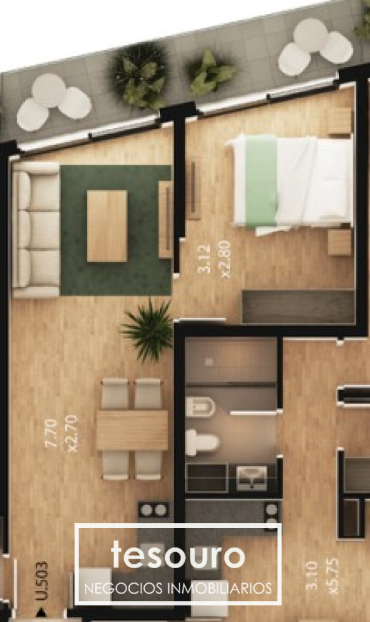 Apartamento ID.4386 - VENTA APARTAMENTO 1 DORMITORIO - PUERTITO DEL BUCEO