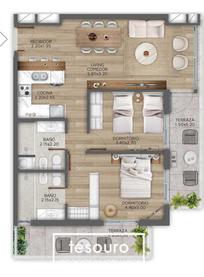 Apartamento ID.3987 - VENTA APARTAMENTO 2 DORMITORIOS - POCITOS