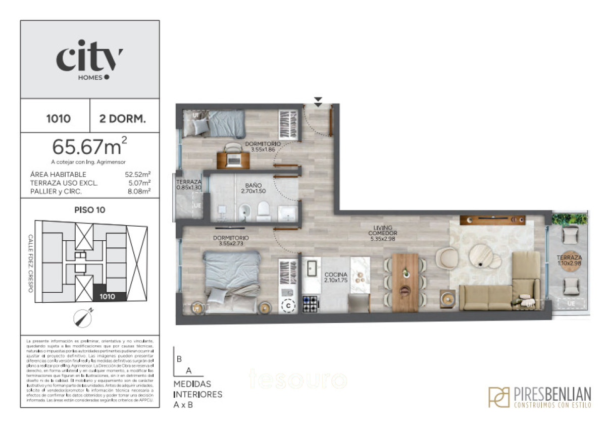 Apartamento ID.5672 - VENTA APARTAMENTO 2 DORMITORIOS - CORDÓN